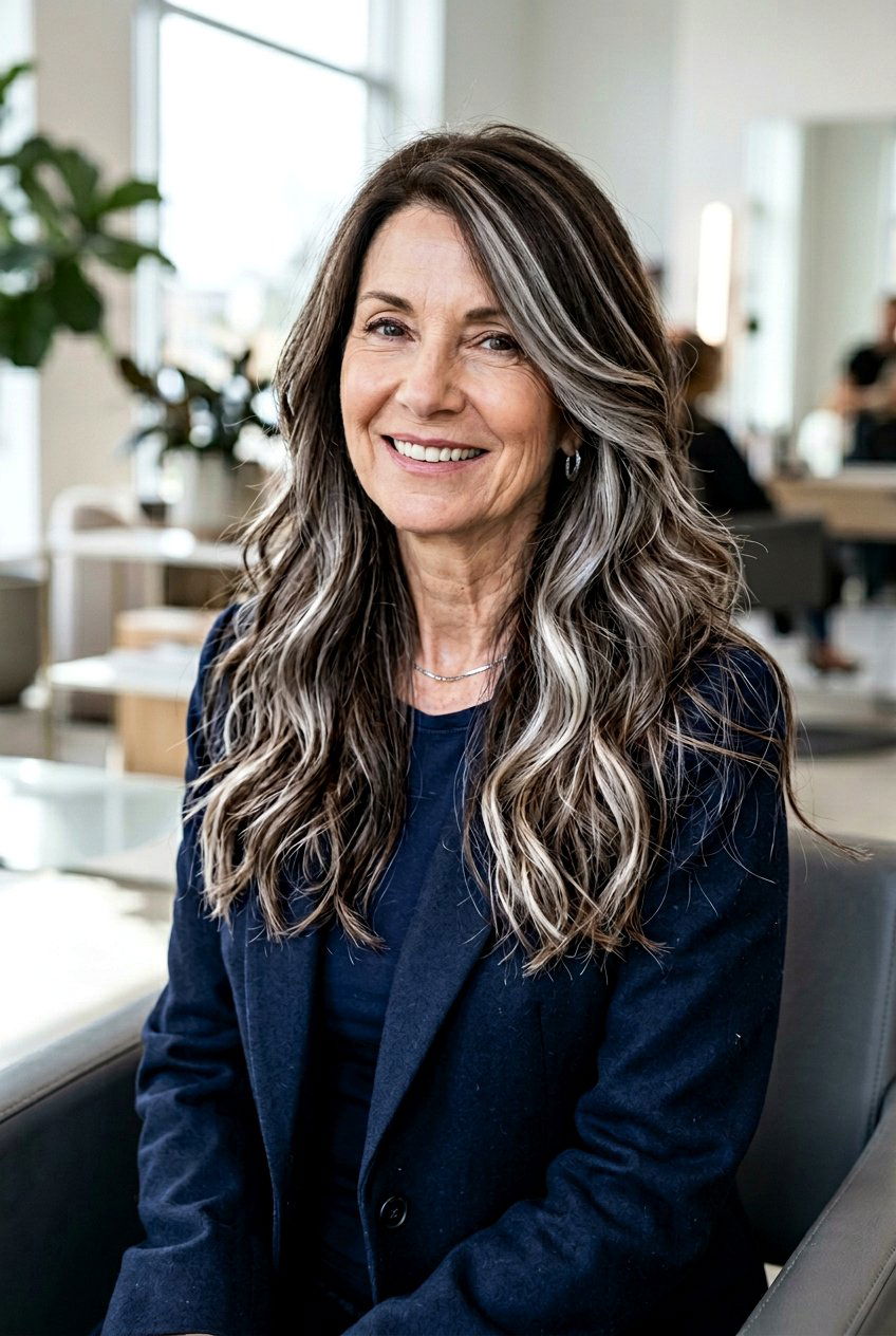 Smoky Ash Brunette Balayage - 20 mushroom brunette highlights for older women - 20 mushroom brunette highlights for older women