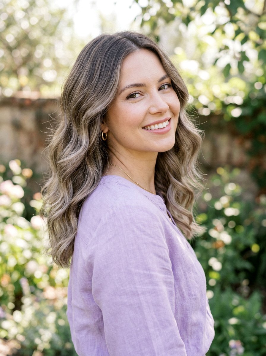 Smoky Bronde Balayage With Soft Waves - 20 smoky bronde balayage - 20 smoky bronde balayage