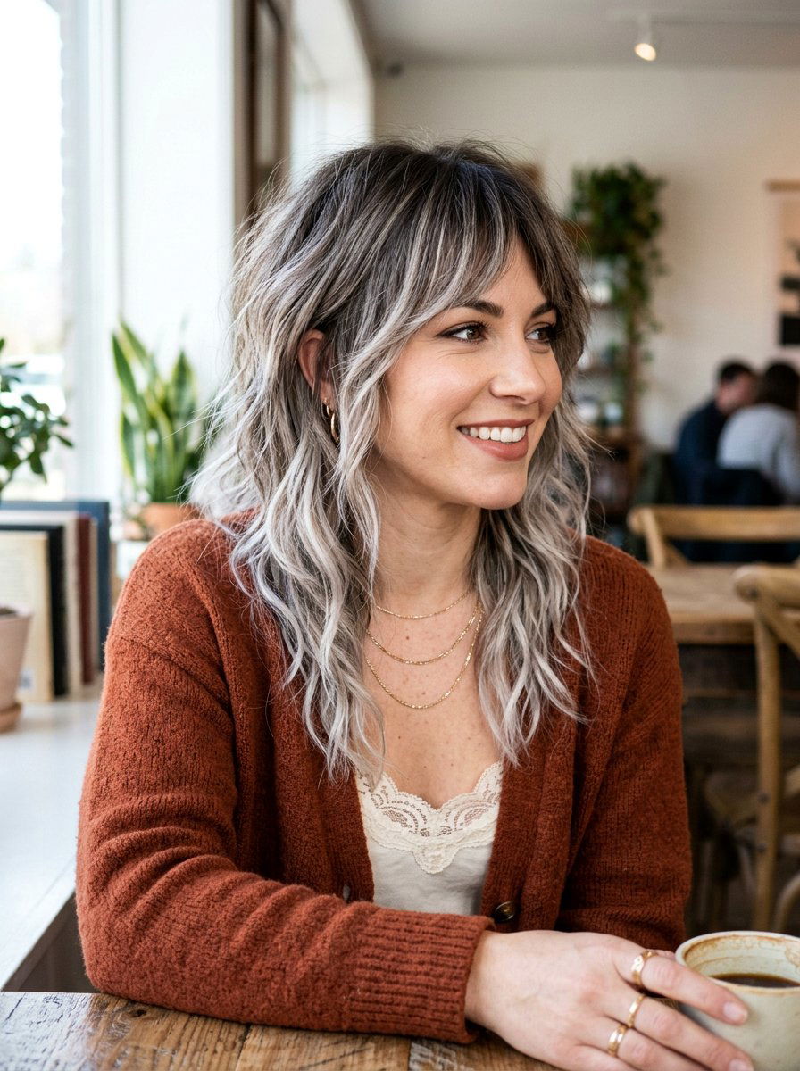 Smoky Bronde Balayage on Shag Haircut - 20 smoky bronde balayage - 20 smoky bronde balayage