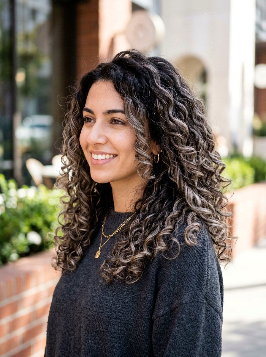 Smoky Brown Balayage On Curly Hair - 20 smoky brown balayage - 20 smoky brown balayage