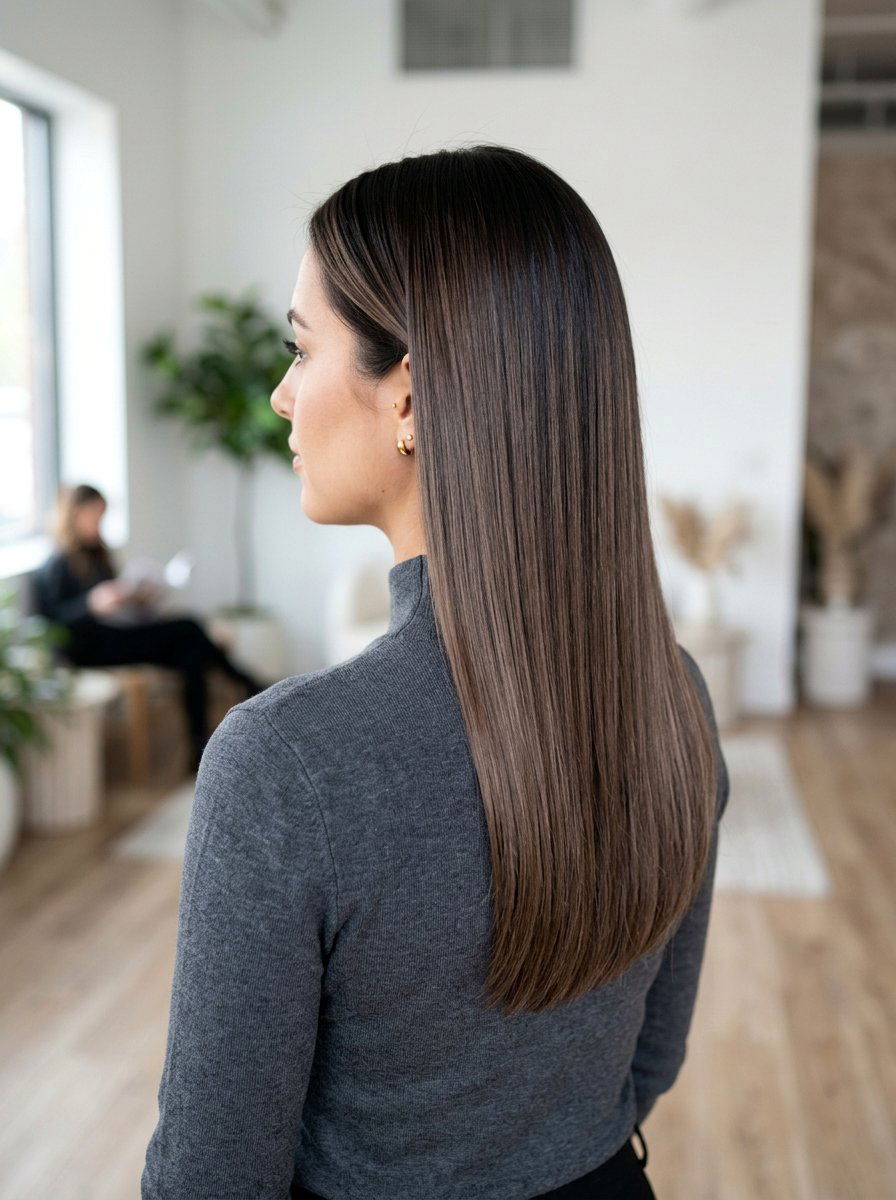 Smoky Brown Balayage On Straight Hair - 20 smoky brown balayage - 20 smoky brown balayage