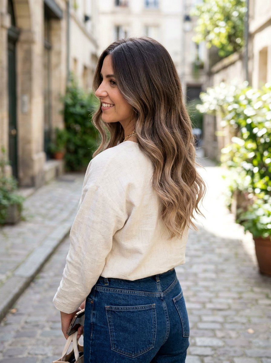 Smoky Brown Balayage With Blended Ends - 20 smoky brown balayage - 20 smoky brown balayage