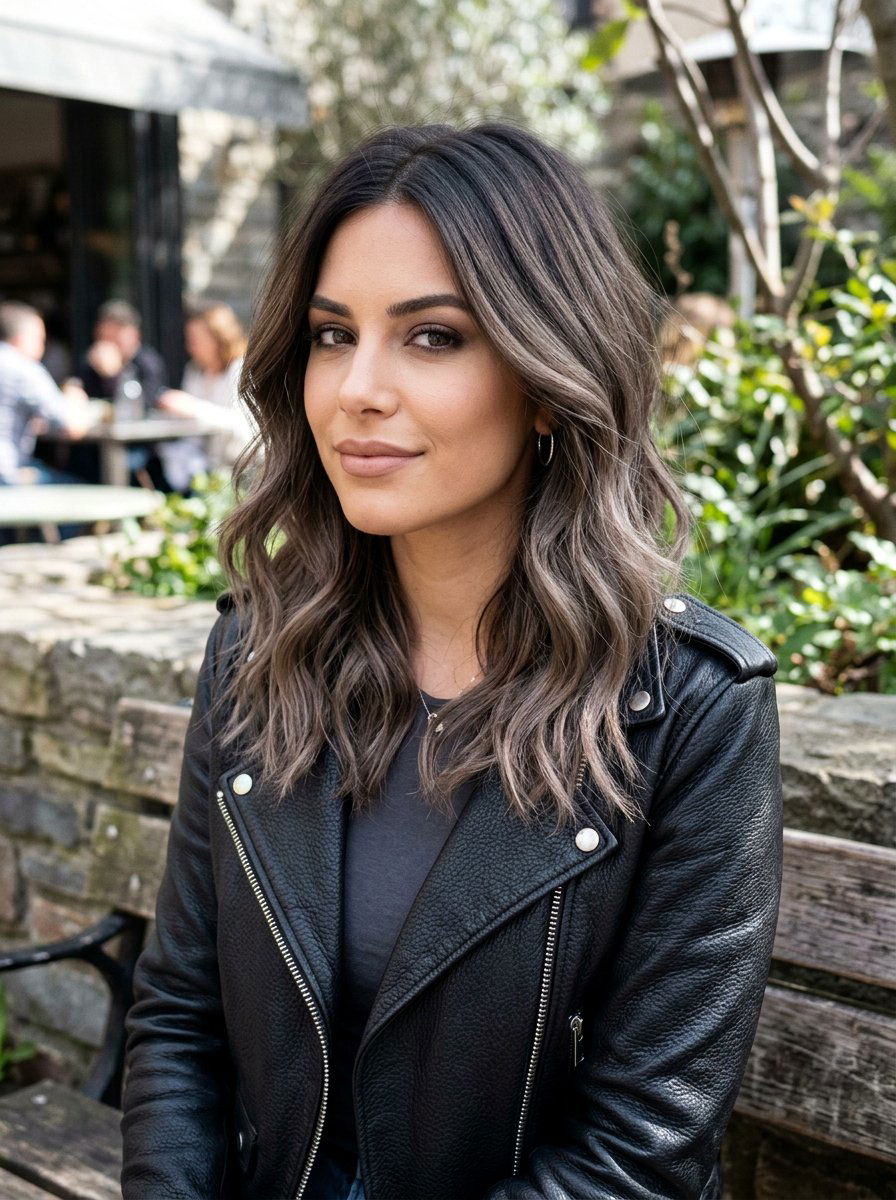 Smoky Brunette Balayage Root Melt - 20 root melt ideas for brunette balayage - 20 root melt ideas for brunette balayage