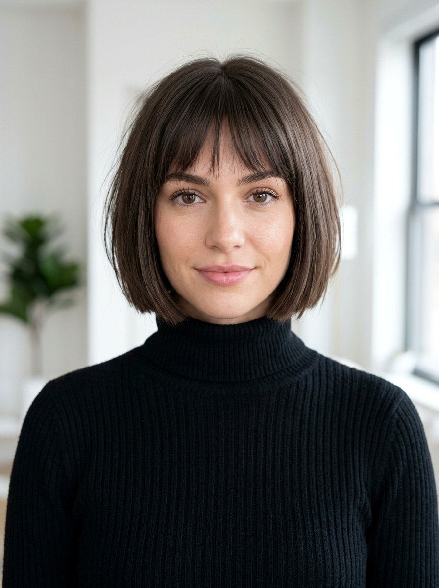 Smoky Brunette Bob Haircut - 20 winter smoky brunette hair color - 20 winter smoky brunette hair color