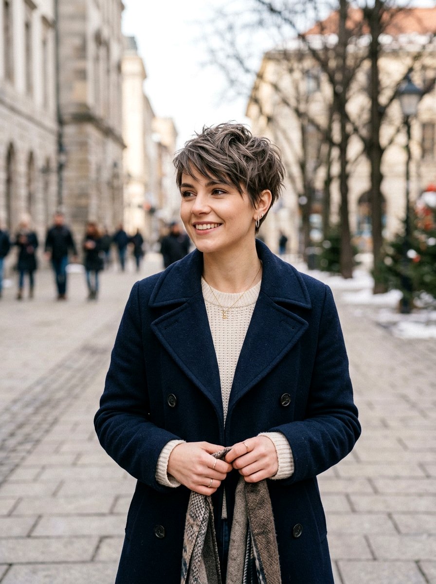 Smoky Brunette Pixie Cut - 20 winter smoky brunette hair color - 20 winter smoky brunette hair color