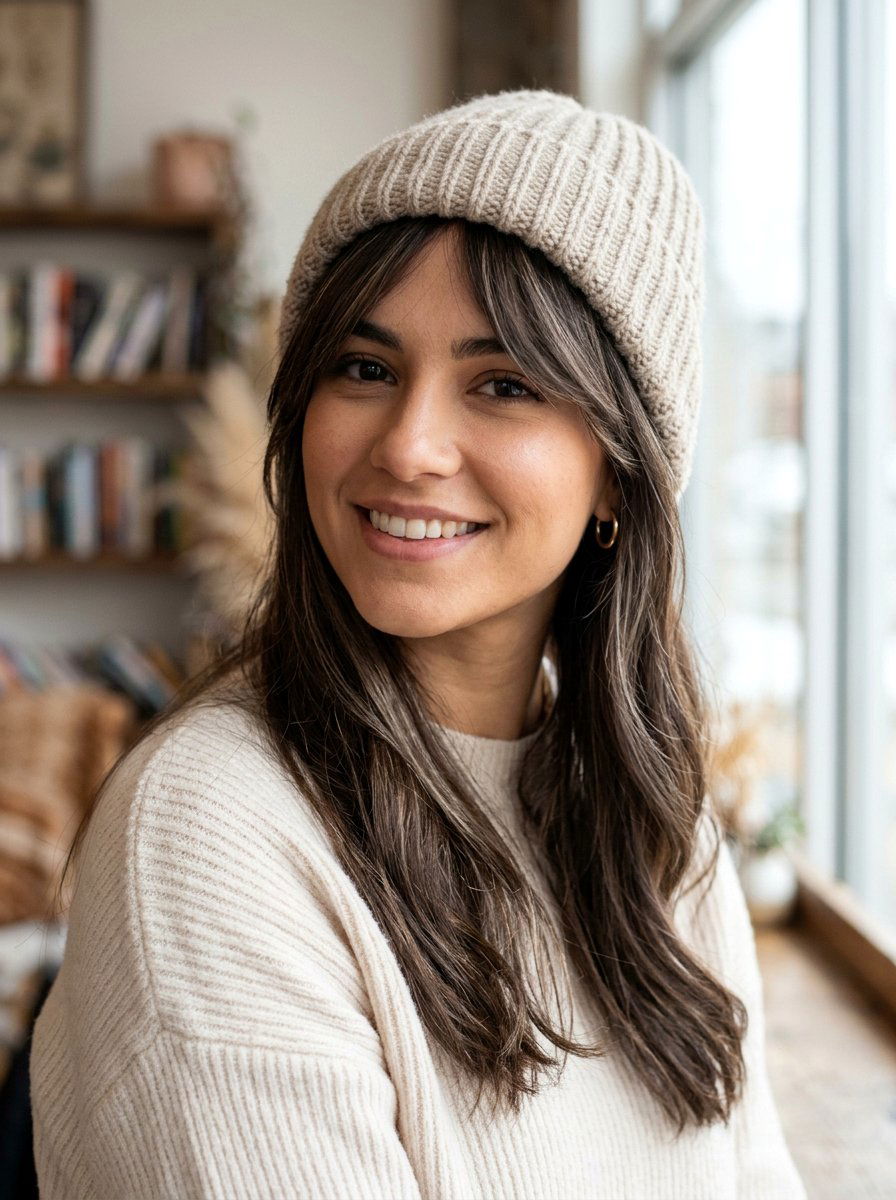 Smoky Brunette With Face Framing - 20 winter smoky brunette hair color - 20 winter smoky brunette hair color