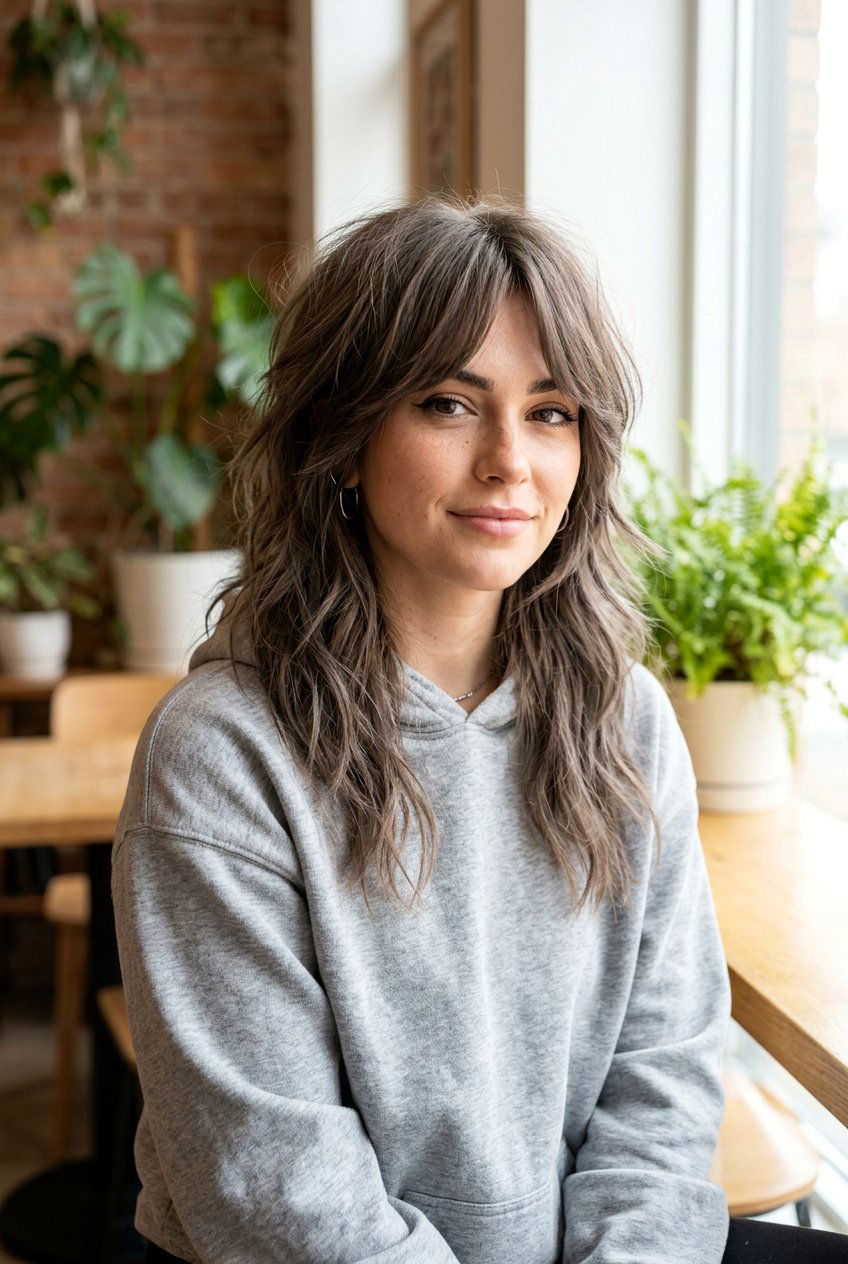 Smoky Brunette Wolf Cut - 20 brunette wolf cut color ideas - 20 brunette wolf cut color ideas