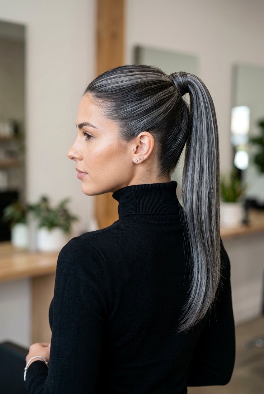 Smoky Graphite Balayage - 20 smoky brunette balayage for women - 20 smoky brunette balayage for women