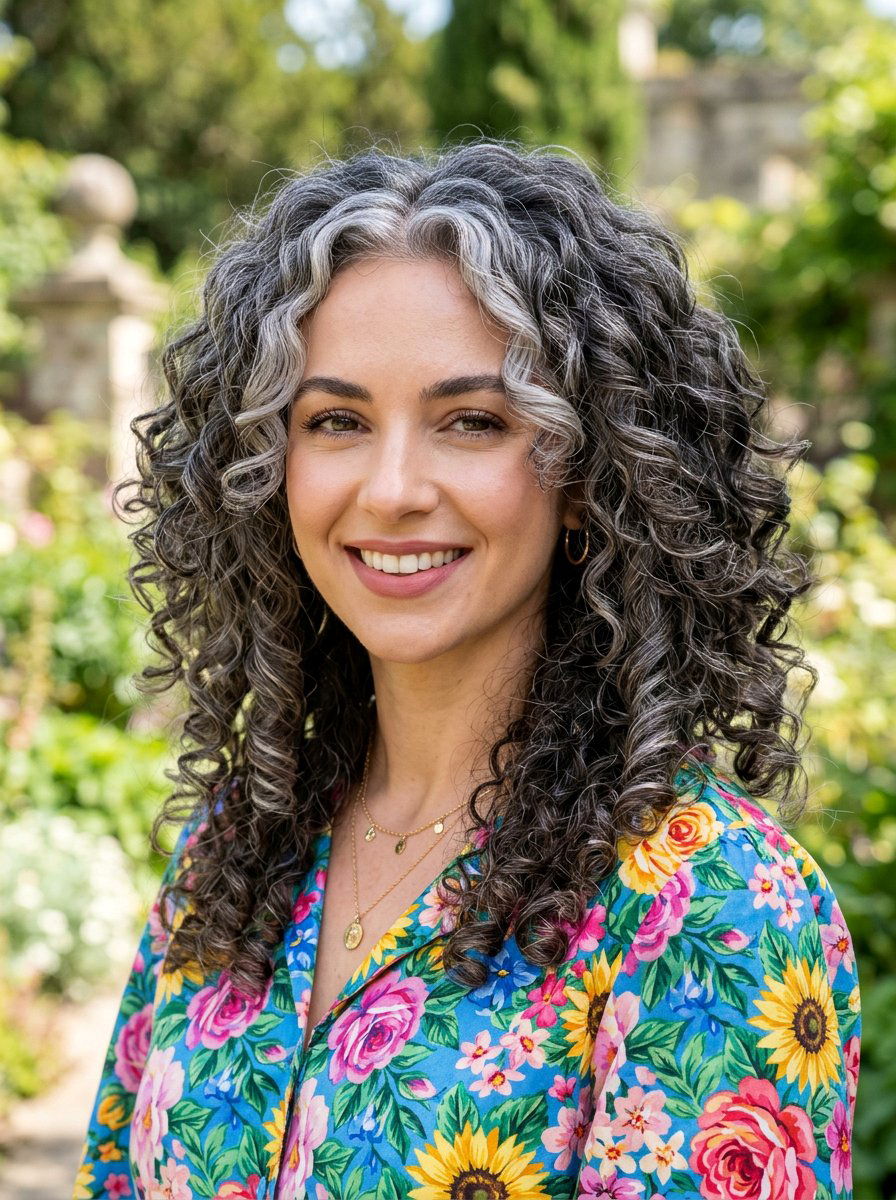 Smoky Gray Money Piece Curly Hair - 20 smoky gray money piece hair - 20 smoky gray money piece hair