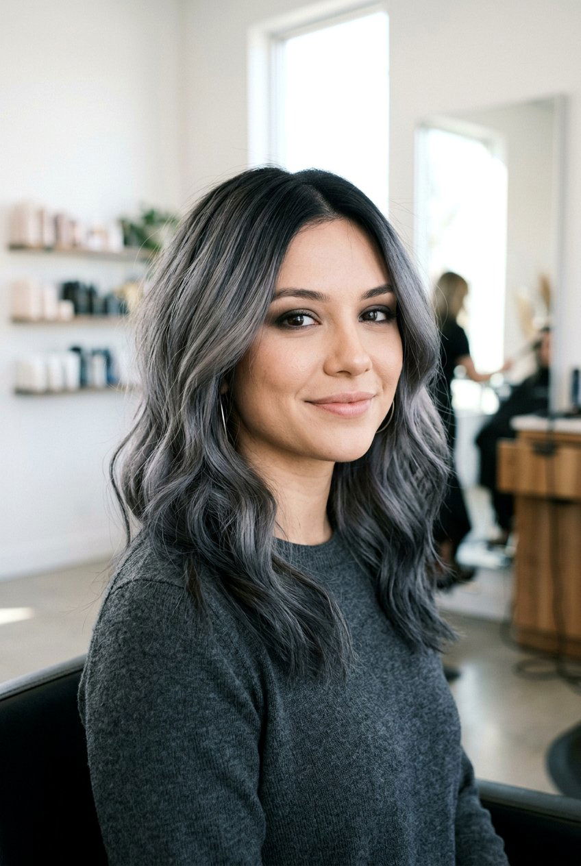 Smoky Grey Root Melt - 20 root melt hair color - 20 root melt hair color