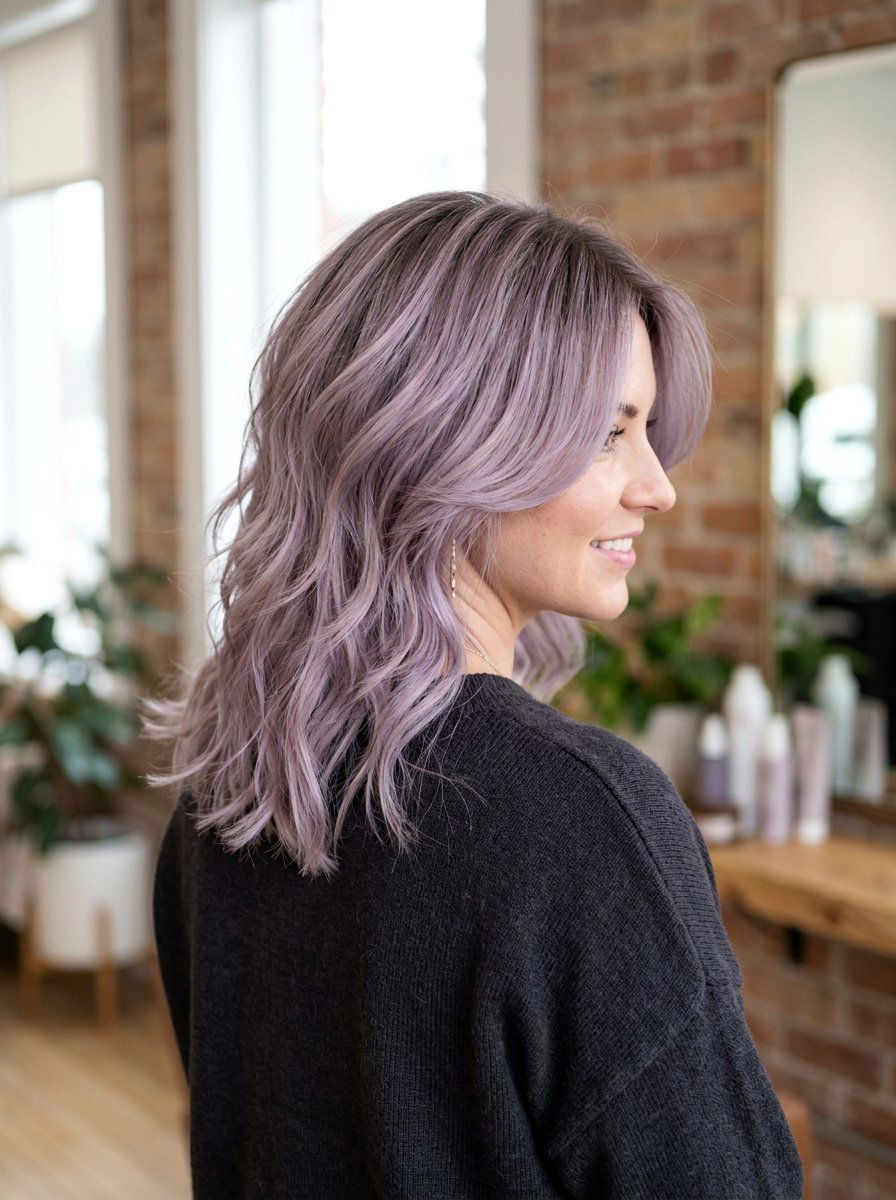 Smoky Lilac Balayage For Fine Hair - 20 smoky lilac balayage - 20 smoky lilac balayage