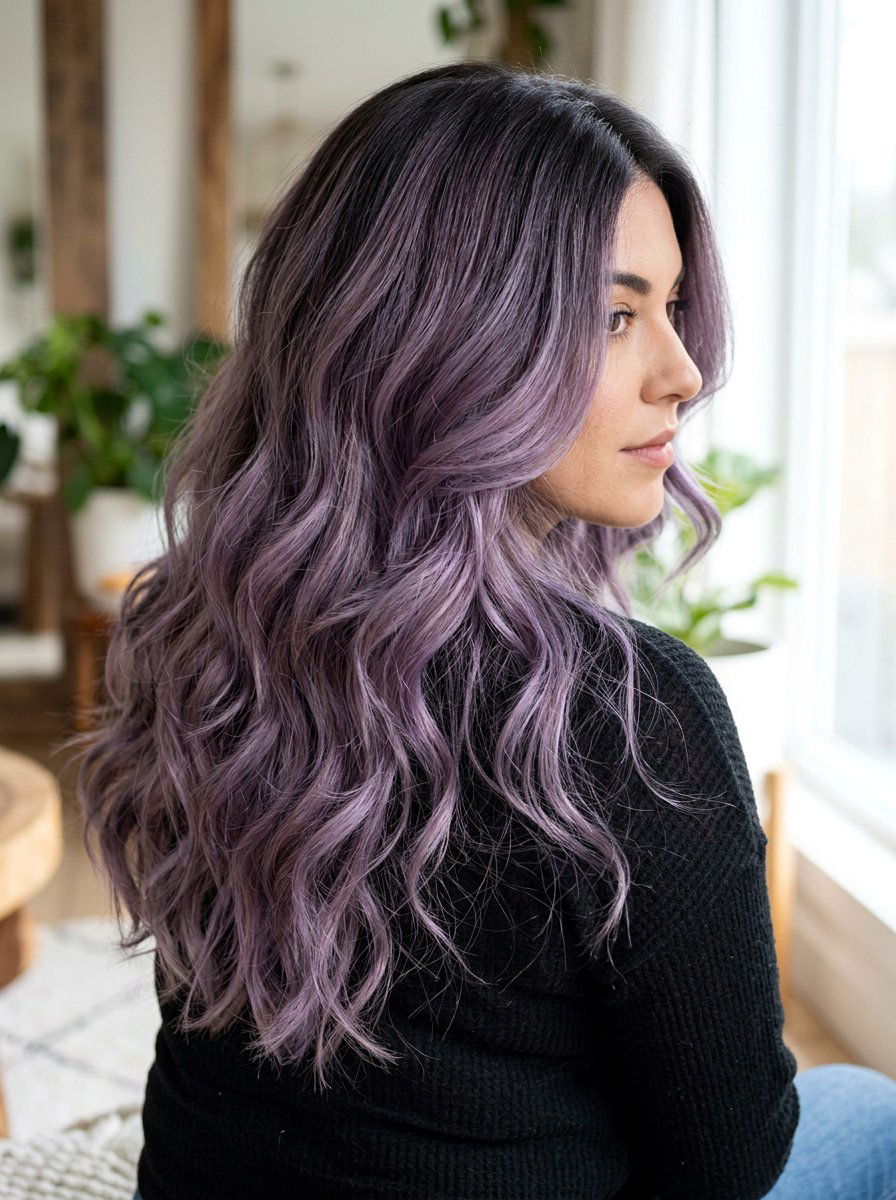 Smoky Lilac Balayage For Thick Hair - 20 smoky lilac balayage - 20 smoky lilac balayage