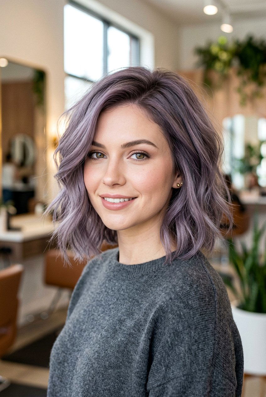 Smoky Lilac Hair - 20 fall hair color ideas - 20 fall hair color ideas