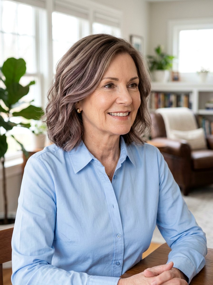 Smoky Mocha Lowlights - 20 youthful hair color for older women - 20 youthful hair color for older women