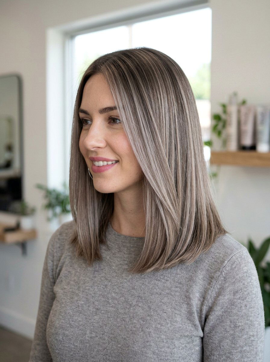 Smoky Mushroom Blonde Babylights - 20 smoky mushroom blonde hair - 20 smoky mushroom blonde hair