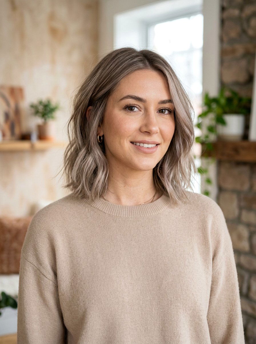 Smoky Mushroom Blonde Lob - 20 smoky mushroom blonde hair - 20 smoky mushroom blonde hair