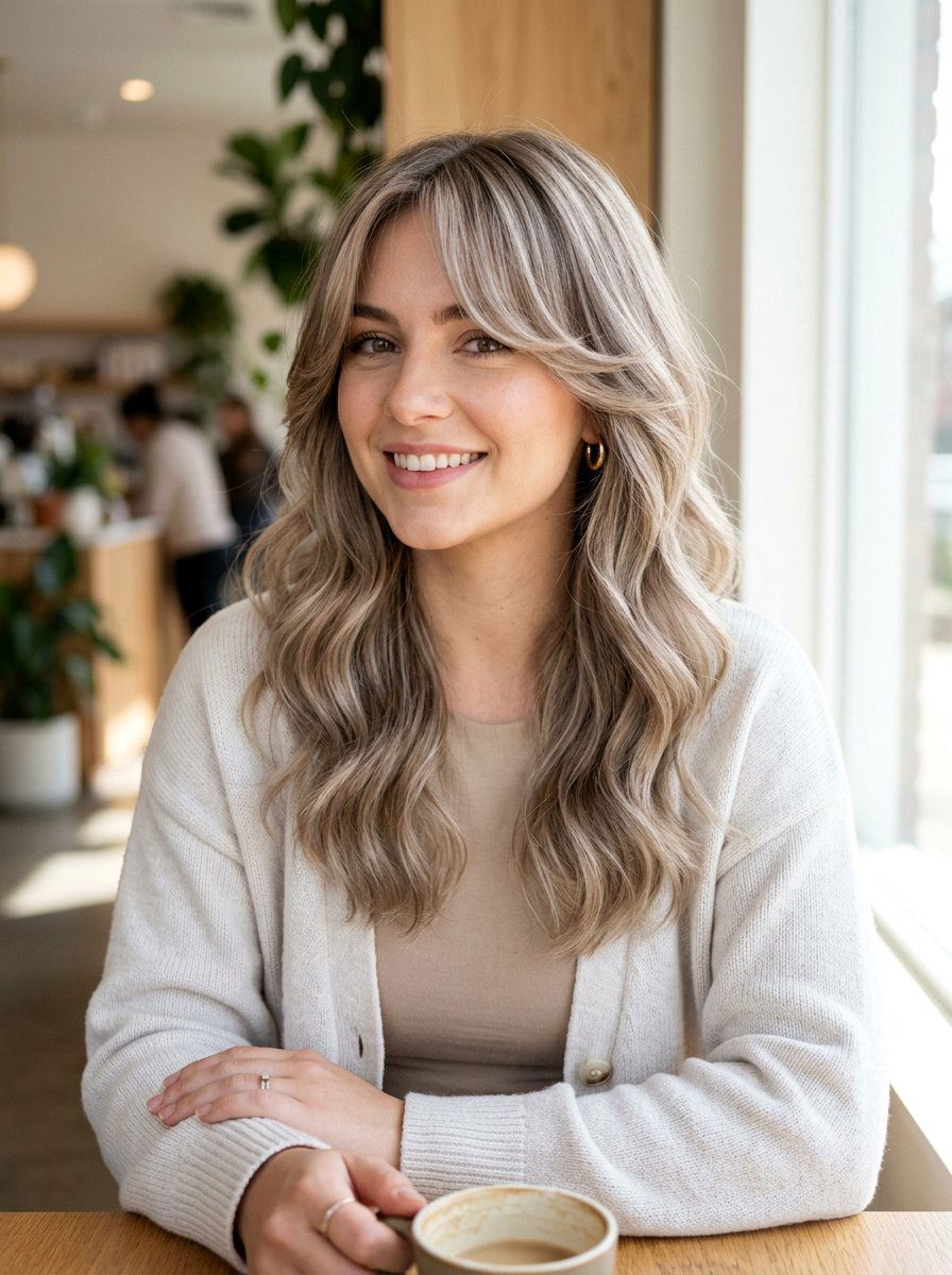 Smoky Mushroom Blonde With Curtain Bangs - 20 smoky mushroom blonde hair - 20 smoky mushroom blonde hair