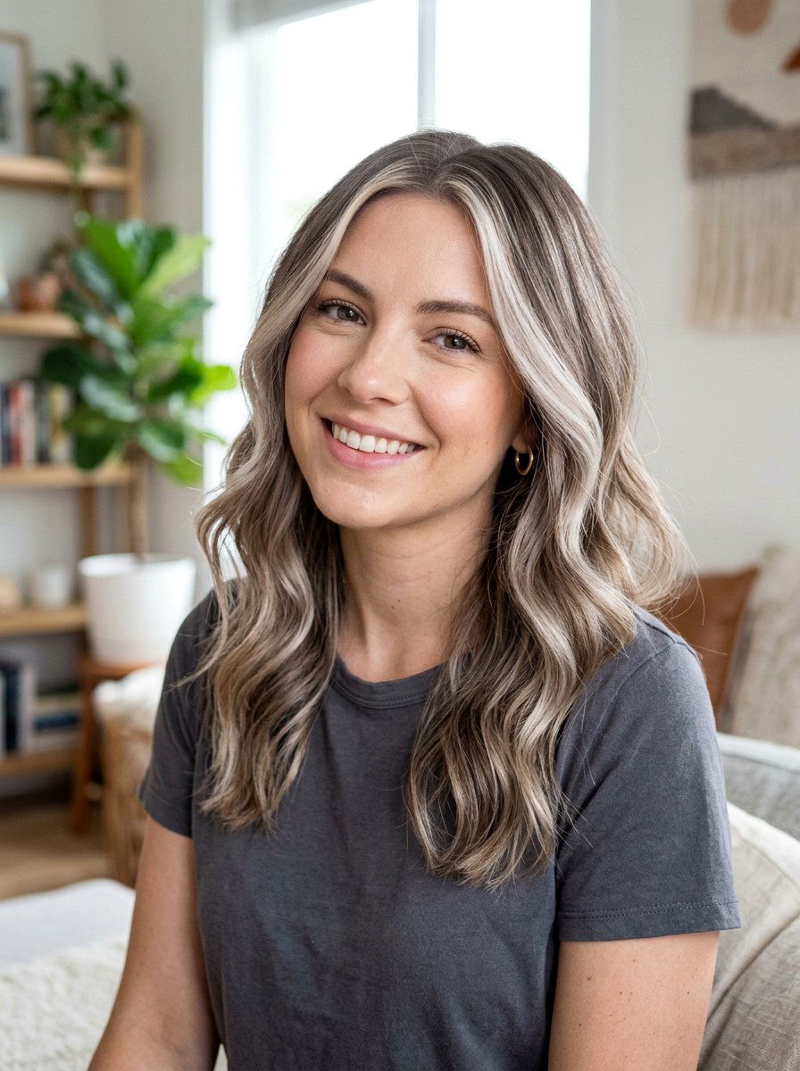 Smoky Mushroom Blonde With Face Framing Highlights - 20 smoky mushroom blonde hair - 20 smoky mushroom blonde hair