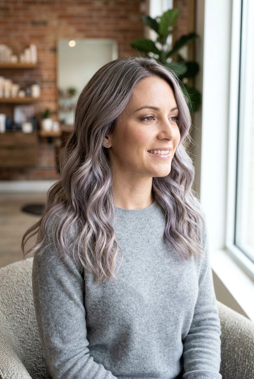 Smoky Quartz Blonde Balayage - 20 gray blending balayage for blondes - 20 gray blending balayage for blondes