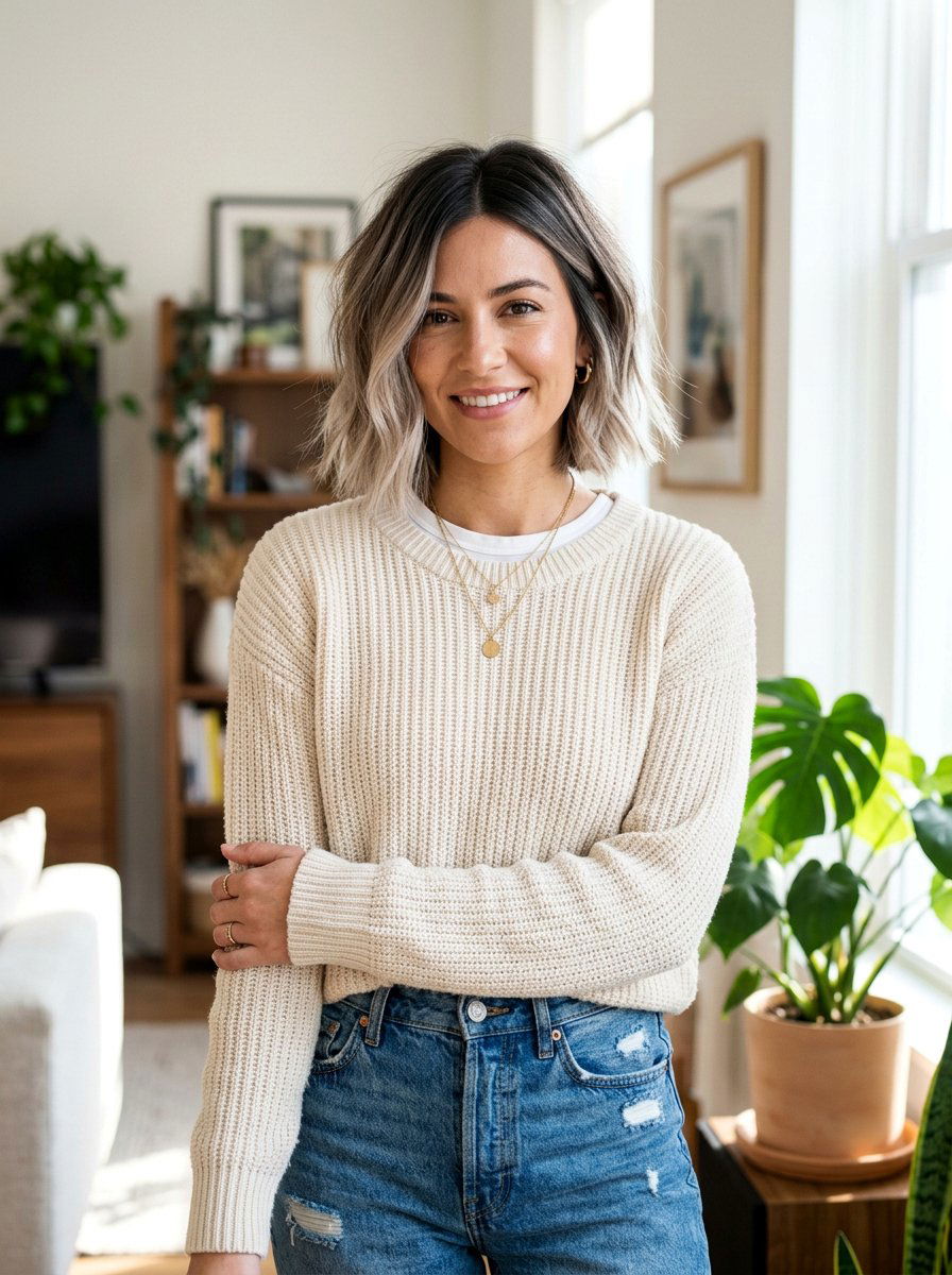 Smoky Root Bob Color - 20 salon color ideas for shoulder length bob - 20 salon color ideas for shoulder length bob