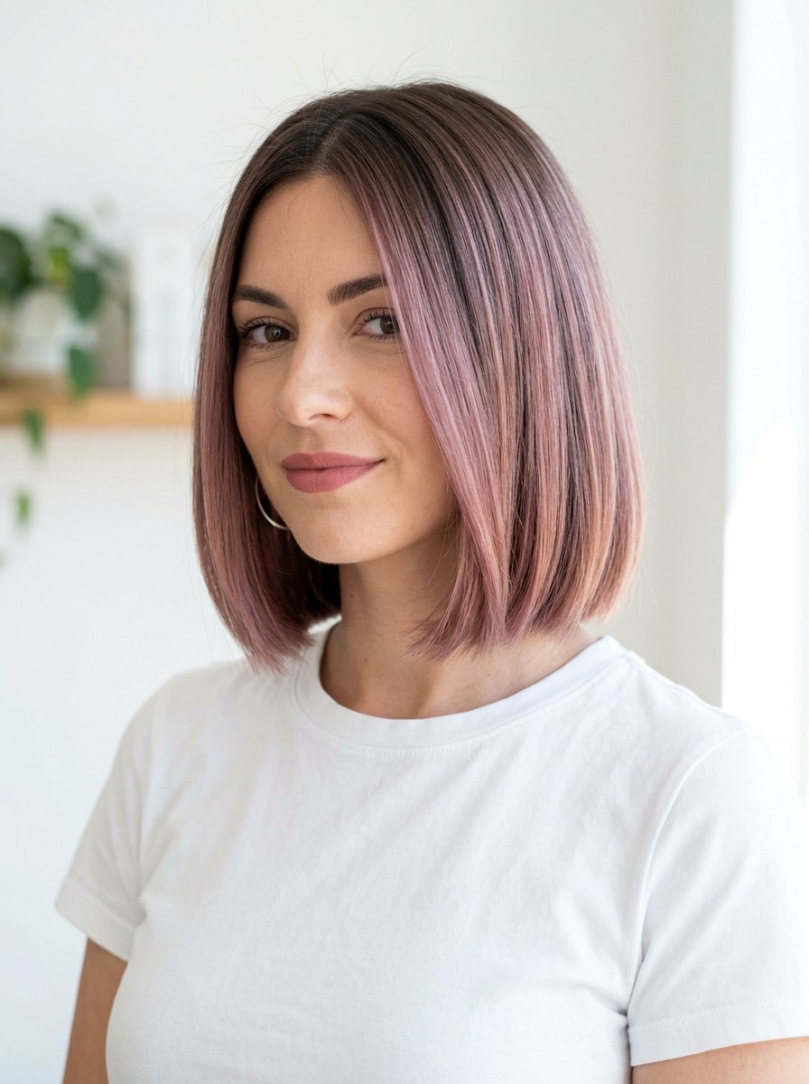 Smoky Rose Balayage Bob - 20 smoky rose balayage hair - 20 smoky rose balayage hair