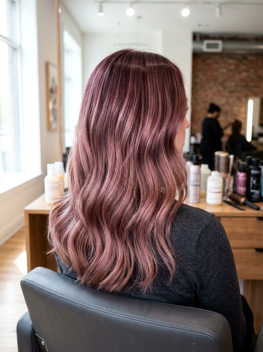 Smoky Rose Balayage Color Correction - 20 smoky rose balayage hair - 20 smoky rose balayage hair