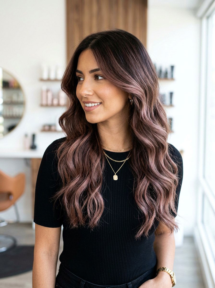 Smoky Rose Balayage For Brunettes - 20 smoky rose balayage hair - 20 smoky rose balayage hair
