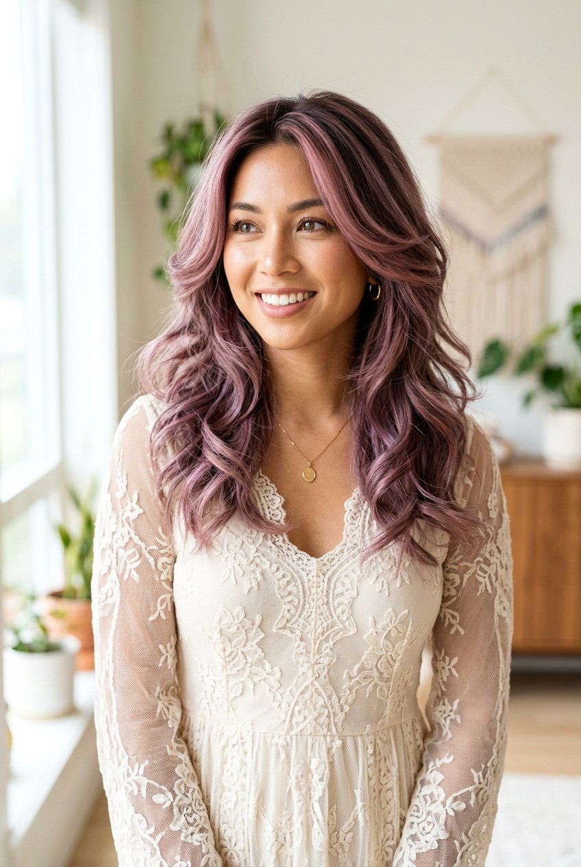 Smoky Rose Medium Layered Hair - 20 hair color ideas for medium layered hair - 20 hair color ideas for medium layered hair