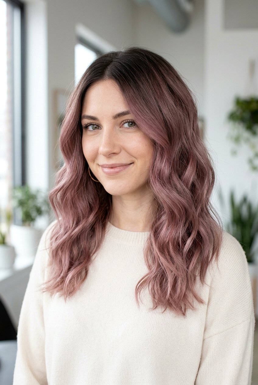 Smoky Rose With Shadow Root - 20 smoky rose hair color - 20 smoky rose hair color