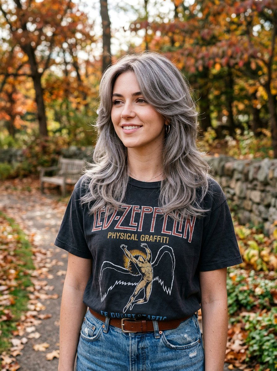 Smoky Silver Butterfly Haircut - 20 silver butterfly haircut color ideas - 20 silver butterfly haircut color ideas