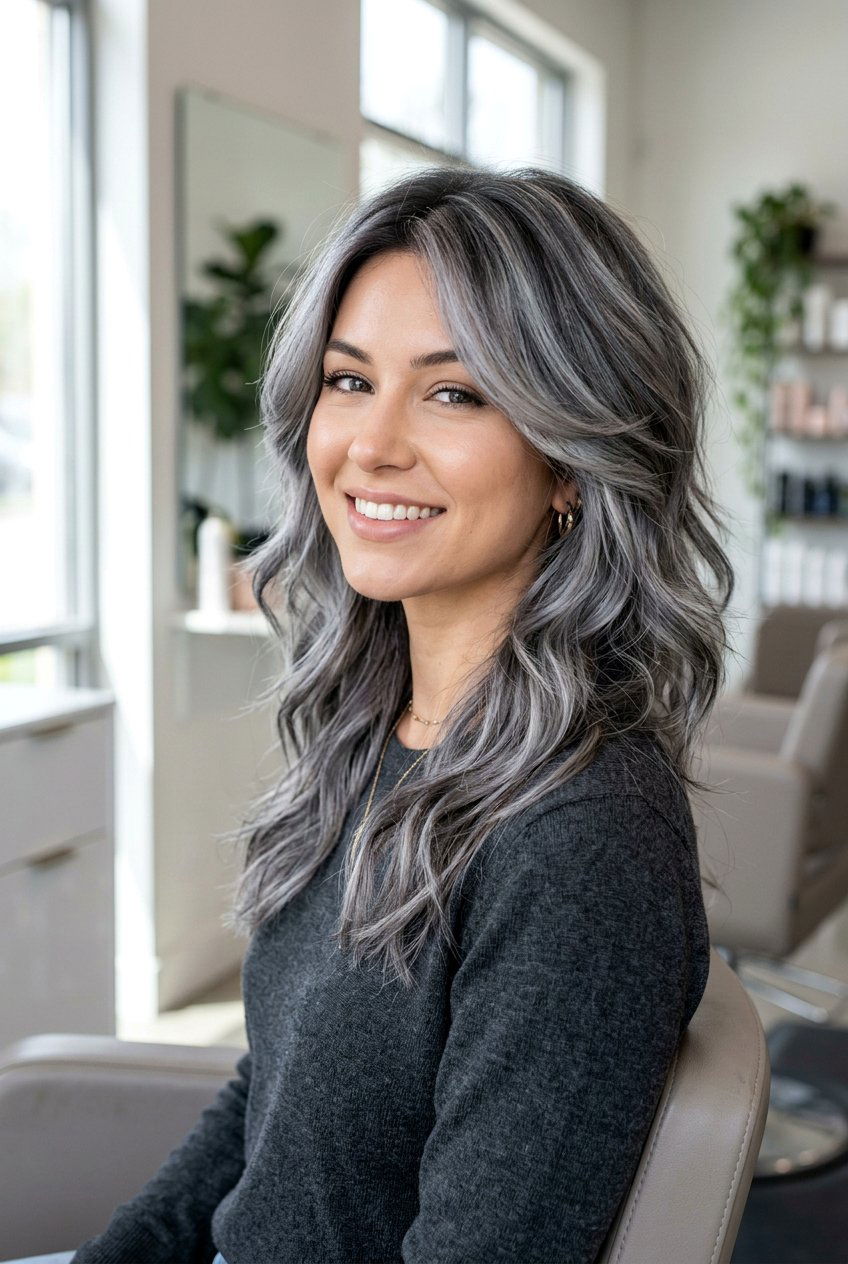 Smoky Silver Hair - 20 silver hair color ideas - 20 silver hair color ideas