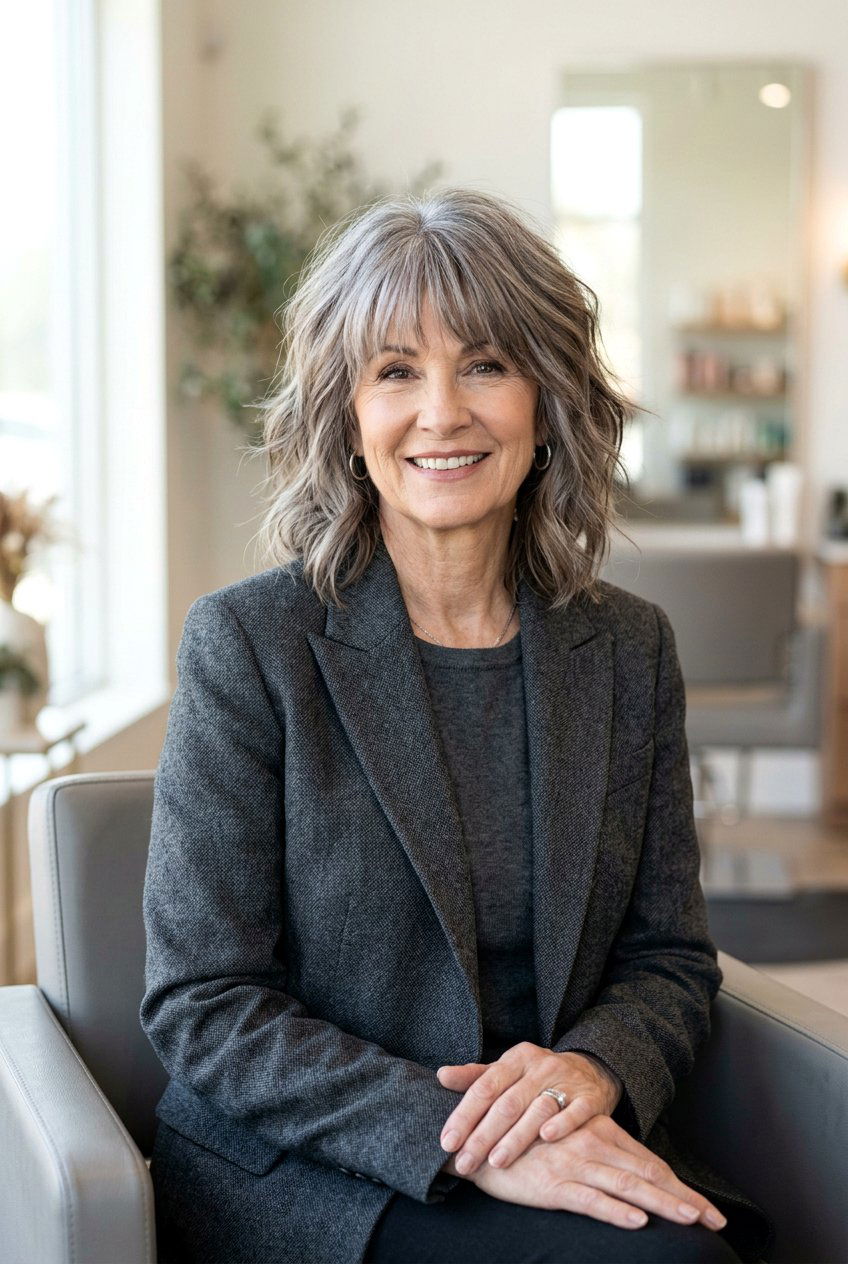 Smoky Taupe Balayage - 20 soft brunette balayage for older women - 20 soft brunette balayage for older women