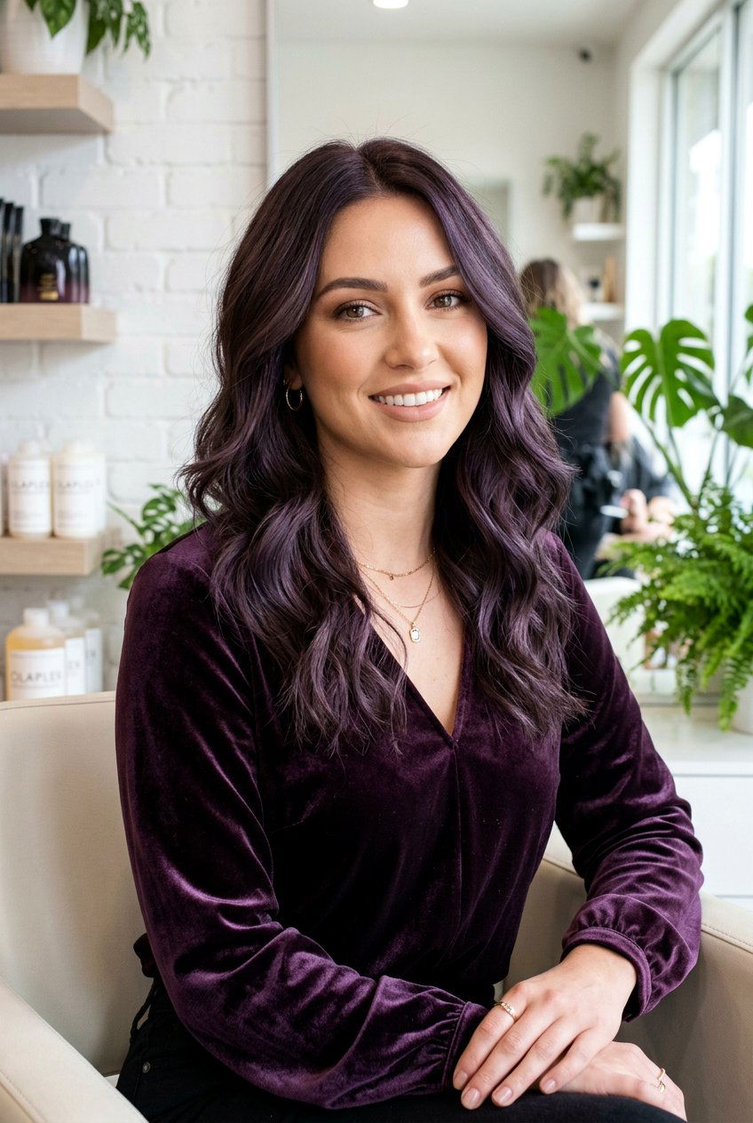 Smoky Violet Brunette - 20 smoky brunette balayage for women - 20 smoky brunette balayage for women