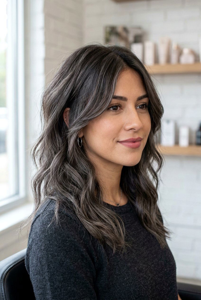 Smoky brunette hair - 20 brunette hair ideas for winter - 20 brunette hair ideas for winter