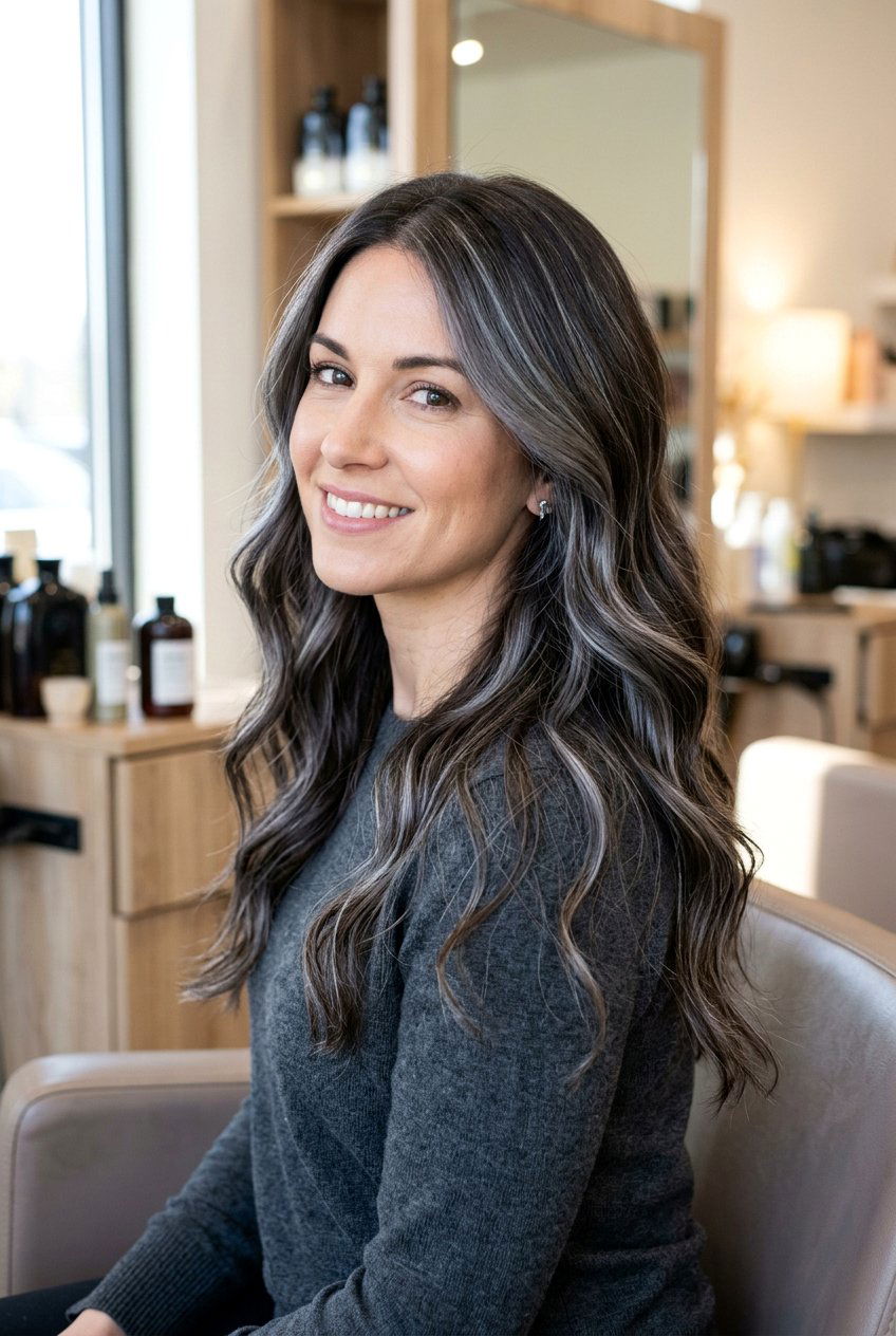 Smoky gray highlights - 20 smoky gray hair color - 20 smoky gray hair color