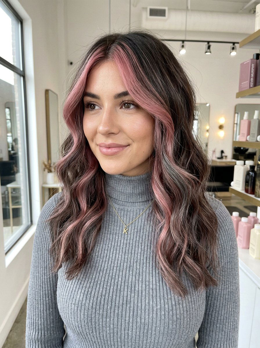 Smoky rose gold money piece - 20 rose gold money piece hair - 20 rose gold money piece hair