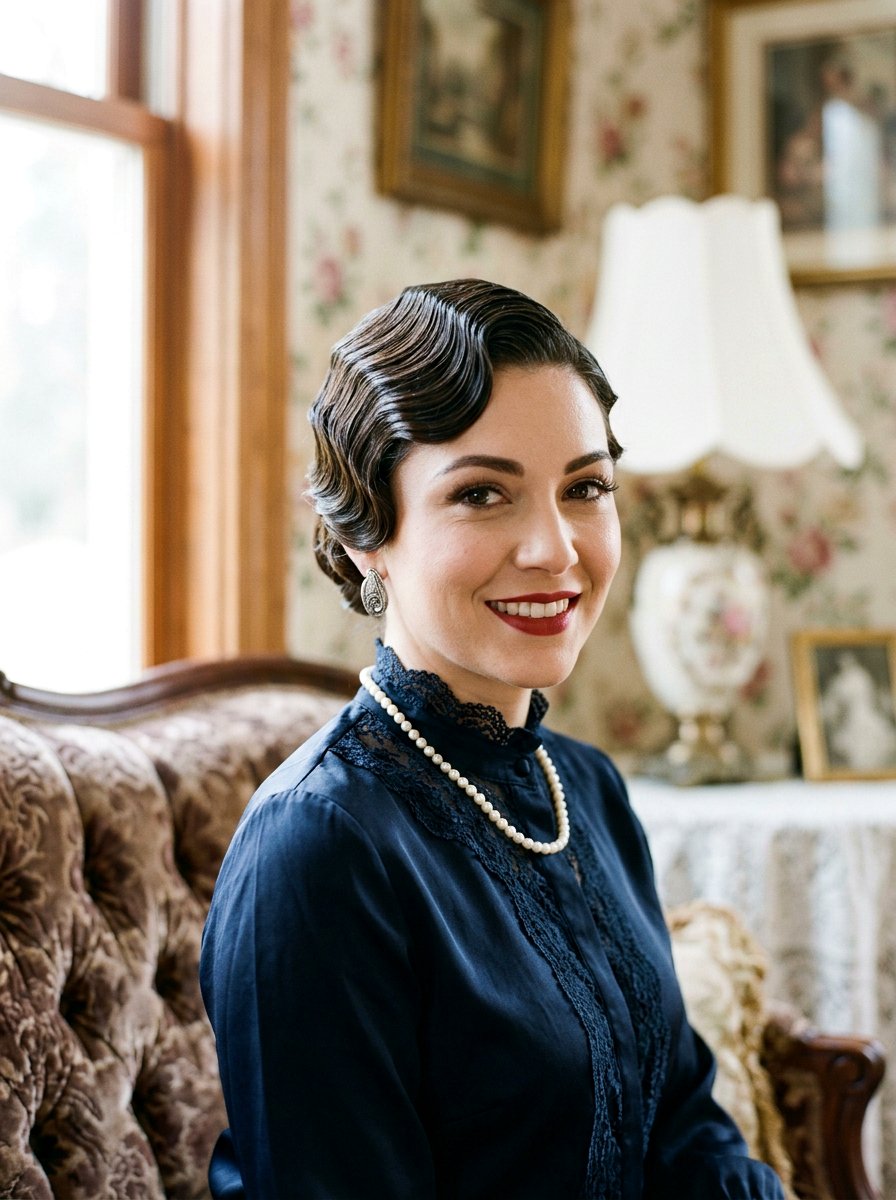 Smooth Finger Waves - 20 classy hairstyle ideas for women - 20 classy hairstyle ideas for women