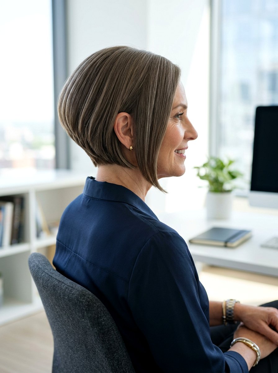 Smooth Inverted Bob - 20 interview hairstyle for mature women - 20 interview hairstyle for mature women