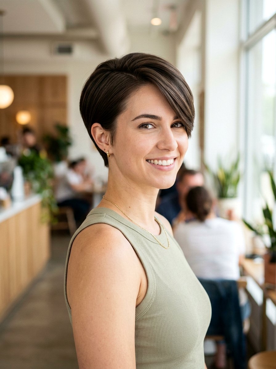 Smooth Pixie Cut - 20 sleek hairstyle for humid climate - 20 sleek hairstyle for humid climate