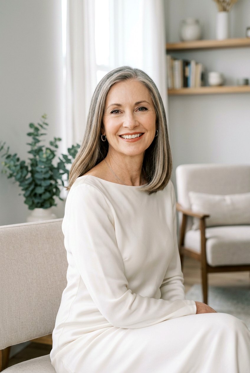 Smooth Shoulder Length Lob - 20 formal hairstyles for mature women - 20 formal hairstyles for mature women