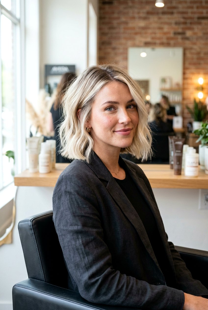 Smudge root blonde bob - 20 dark roots blonde hair - 20 dark roots blonde hair