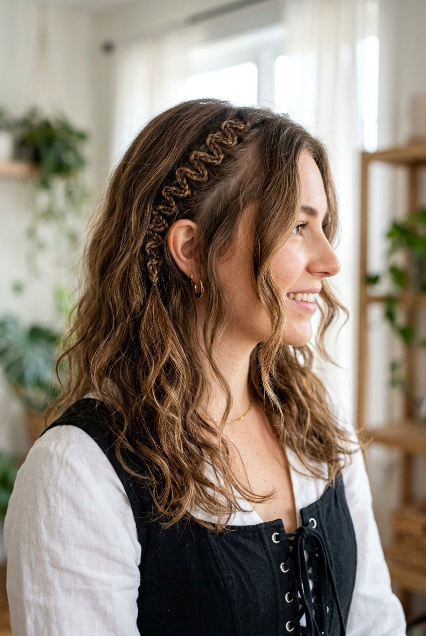 Snake Braid Detail - 20 light academia braid hairstyle - 20 light academia braid hairstyle