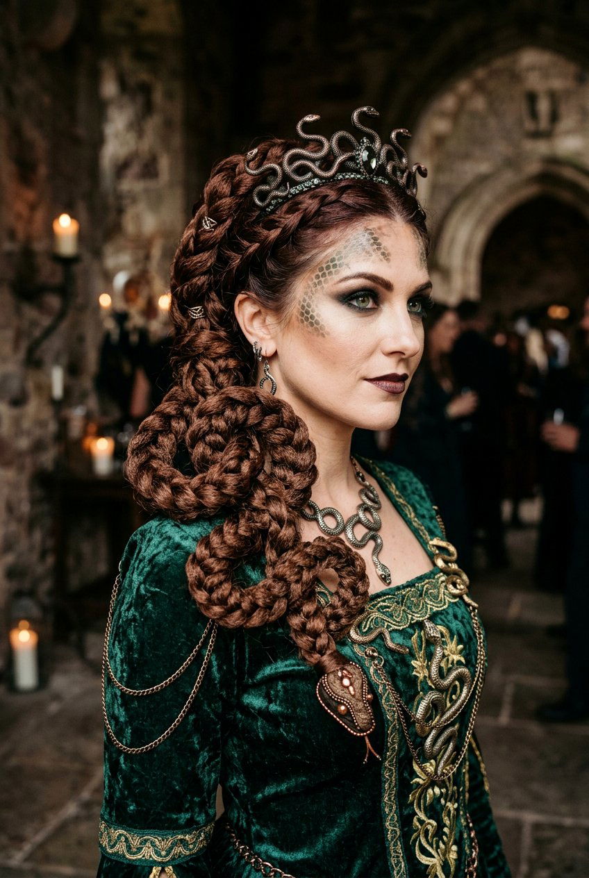 Snake Braid Halloween Hair - 20 halloween braid hairstyles - 20 halloween braid hairstyles