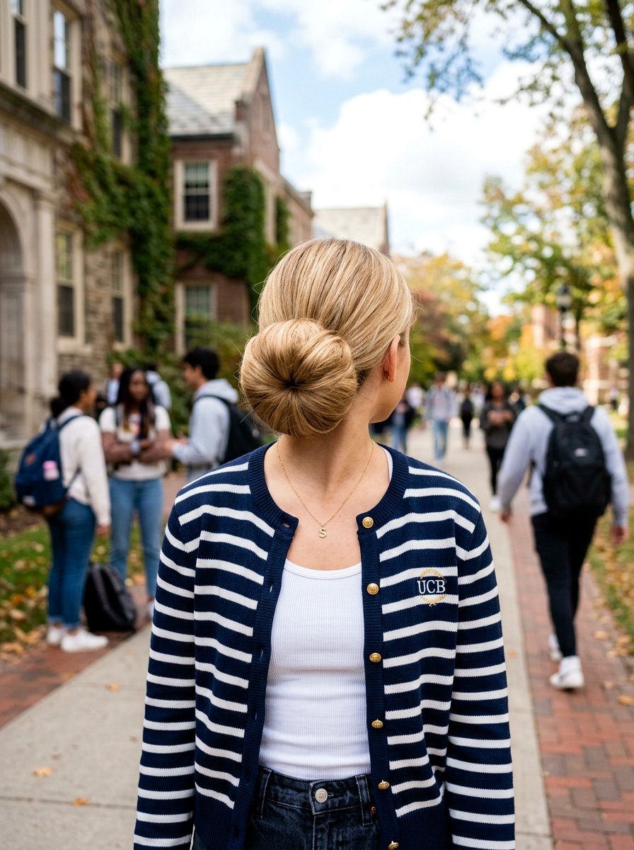 Sock Bun Low For College - 20 college girls low bun for class - 20 college girls low bun for class