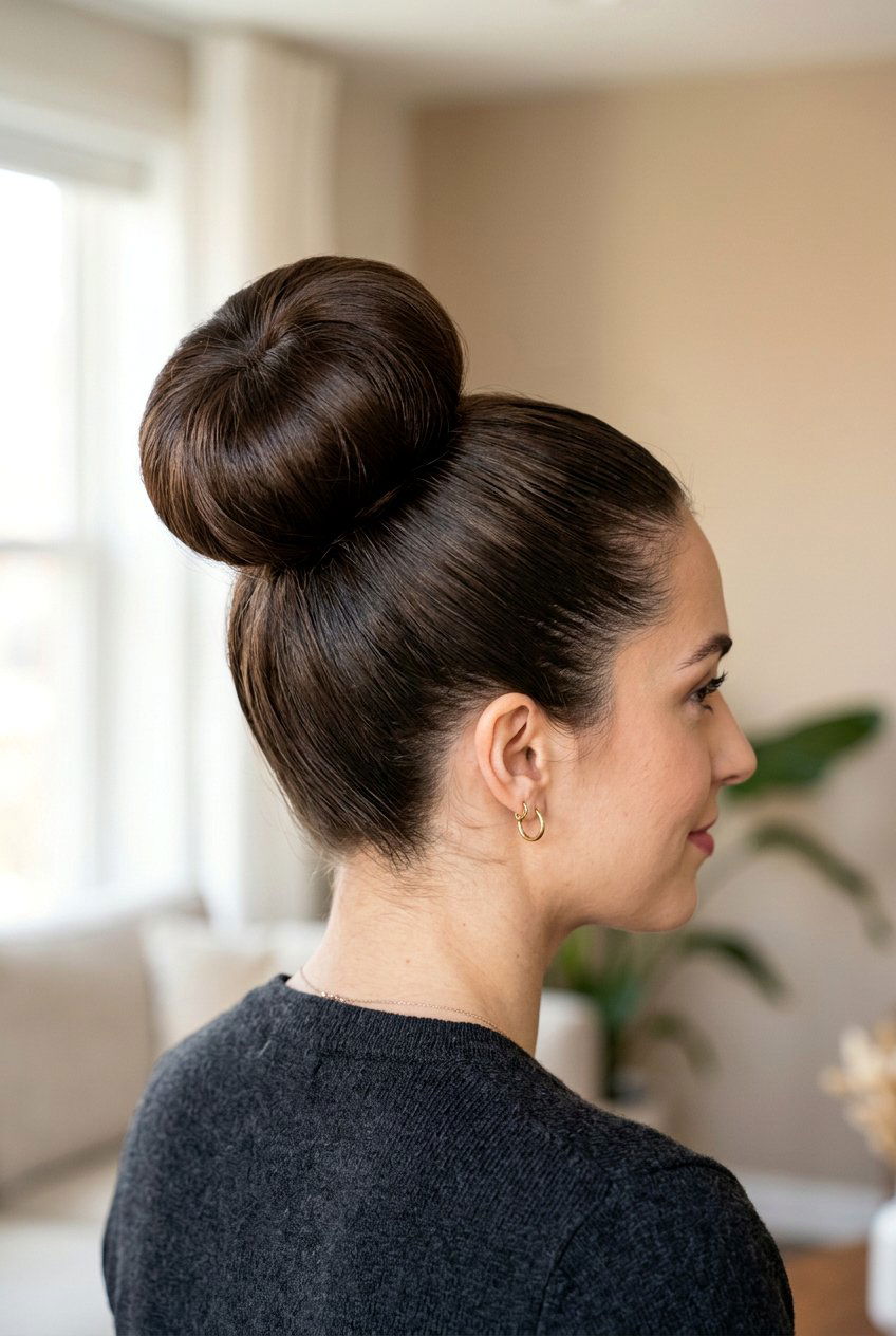 Sock bun - 20 easy updo hairstyles - 20 easy updo hairstyles