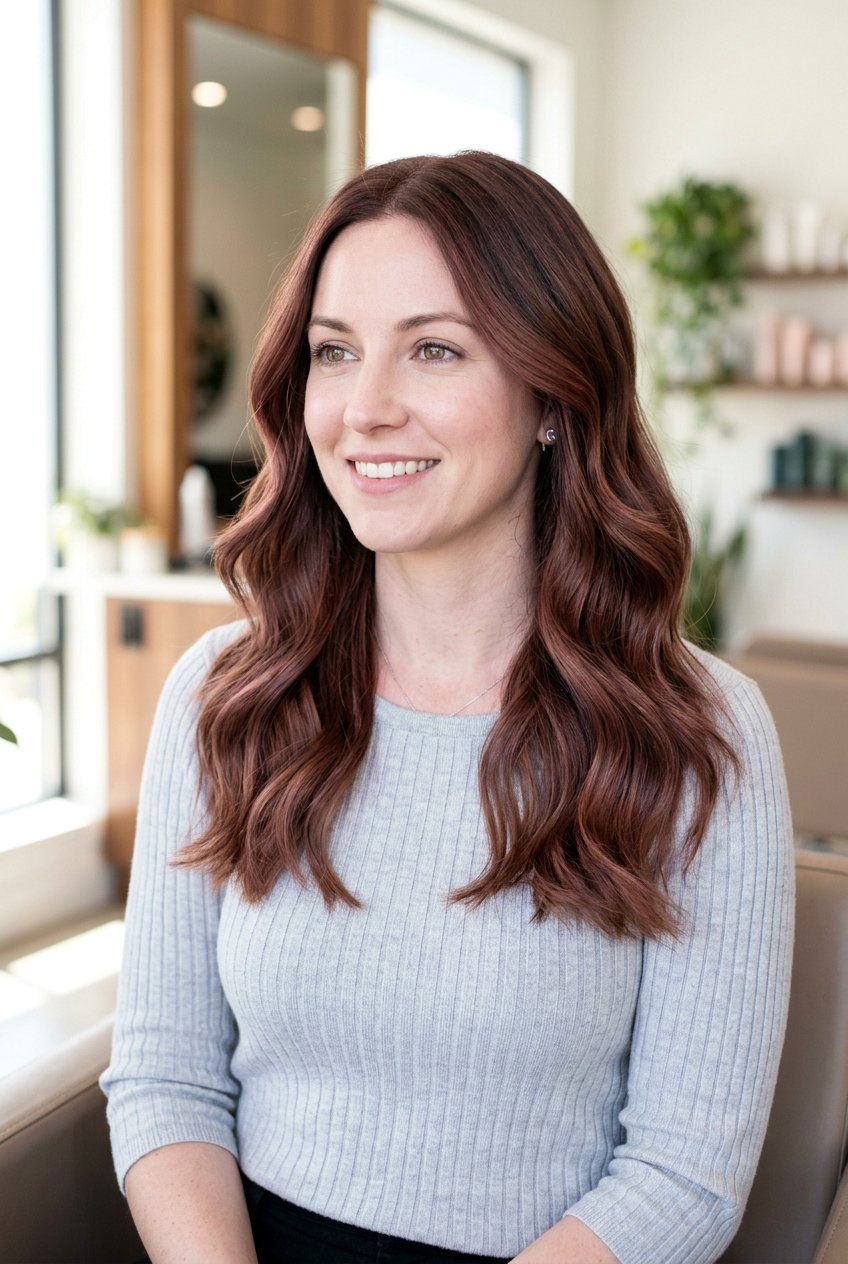 Soft Auburn Balayage For Cool Skin Tones - 20 soft auburn balayage - 20 soft auburn balayage