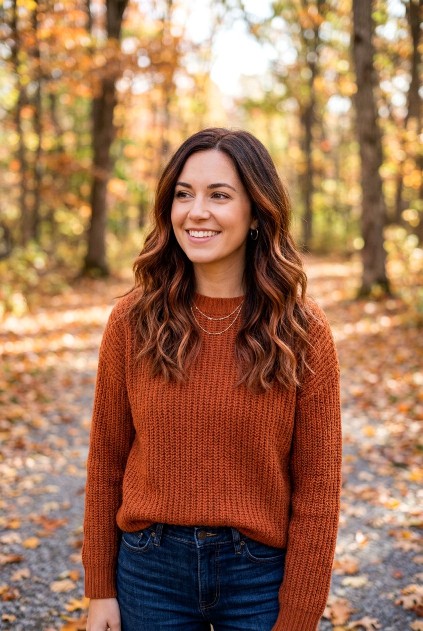 Soft Auburn Balayage On Dark Brown Hair - 20 soft auburn balayage - 20 soft auburn balayage