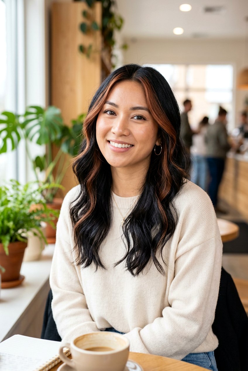 Soft Auburn Face Framing Highlights On Black Hair - 20 face framing highlights for black hair - 20 face framing highlights for black hair