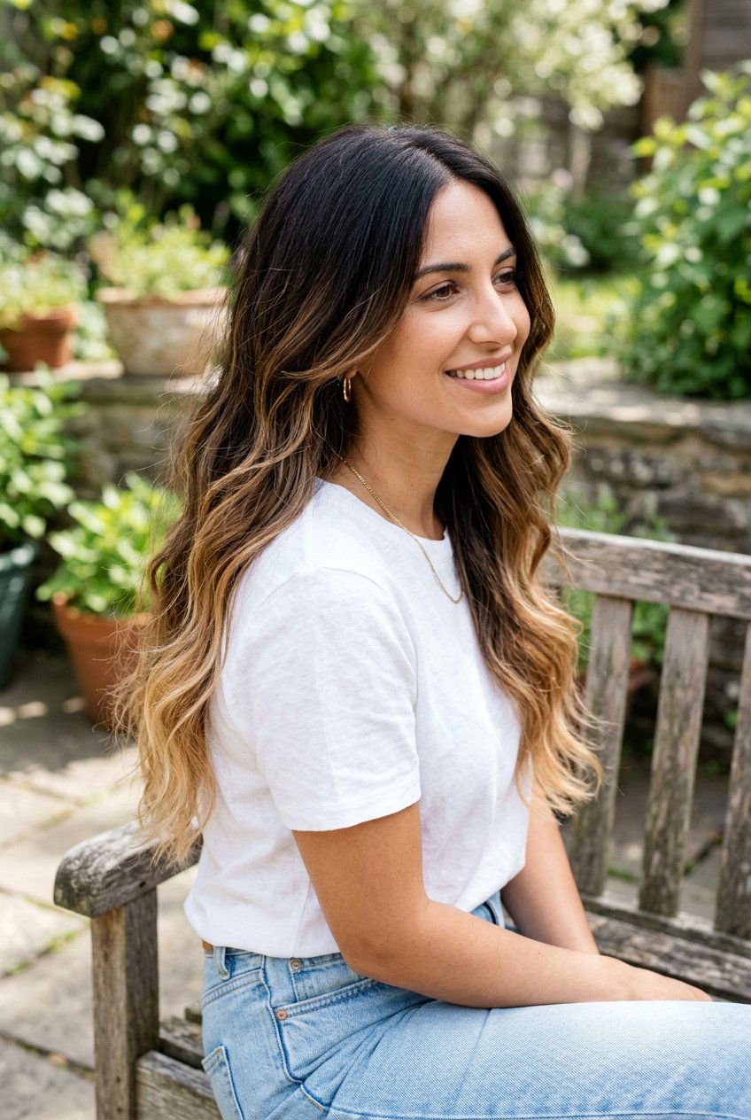Soft Balayage On Dark Layered Hair - 20 hair color ideas for long layered hair - 20 hair color ideas for long layered hair