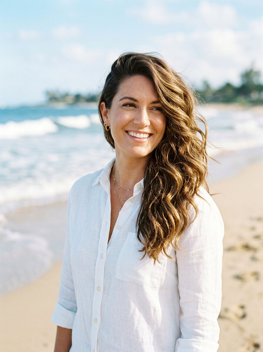 Soft Beach Waves With Deep Side Part - 20 soft beach wave haircut - 20 soft beach wave haircut